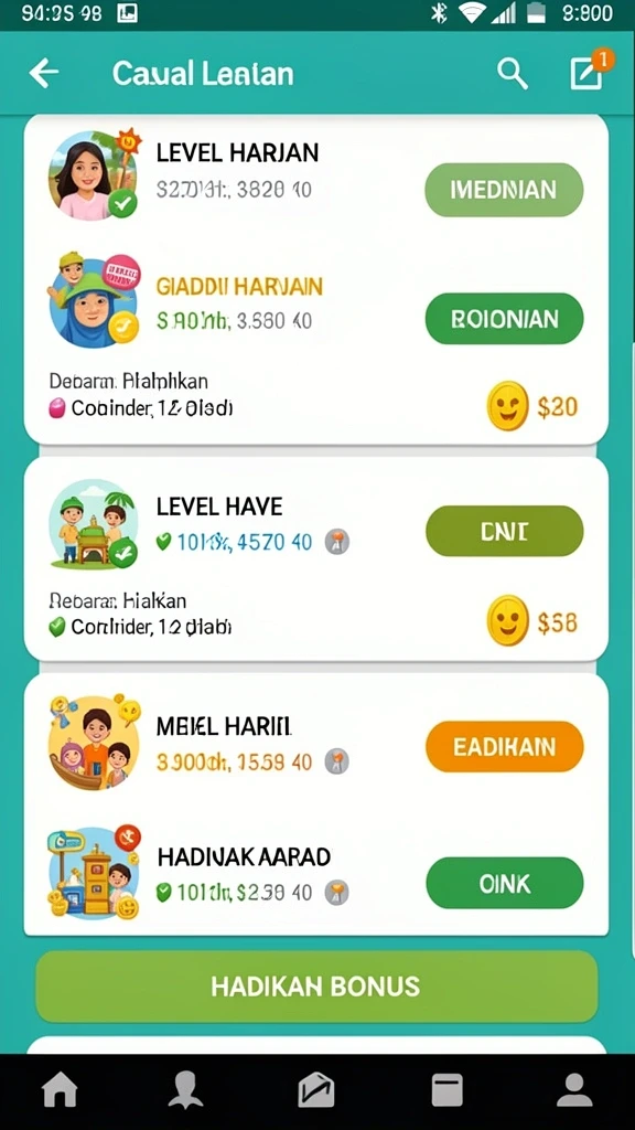 Screenshot level yang menunjukkan tantangan yang menarik.