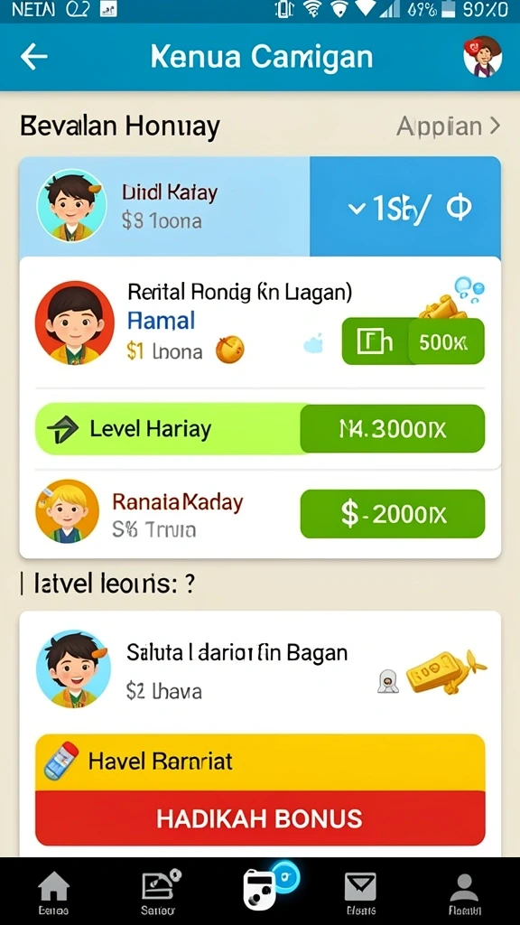 Berbagai pilihan permainan menarik dalam satu aplikasi.