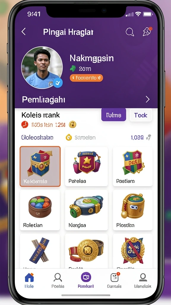 Tampilan permainan yang menarik dan berwarna.