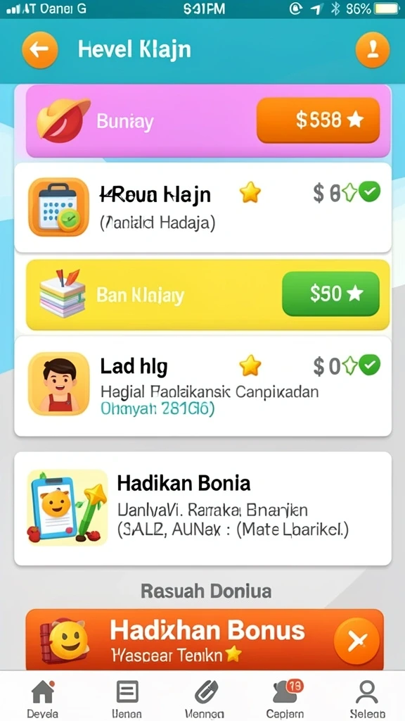 Fitur bonus yang menarik dan menguntungkan.