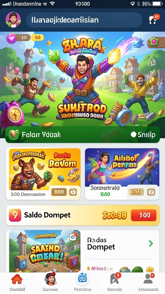 Fitur sosial untuk berbagi pengalaman bermain.