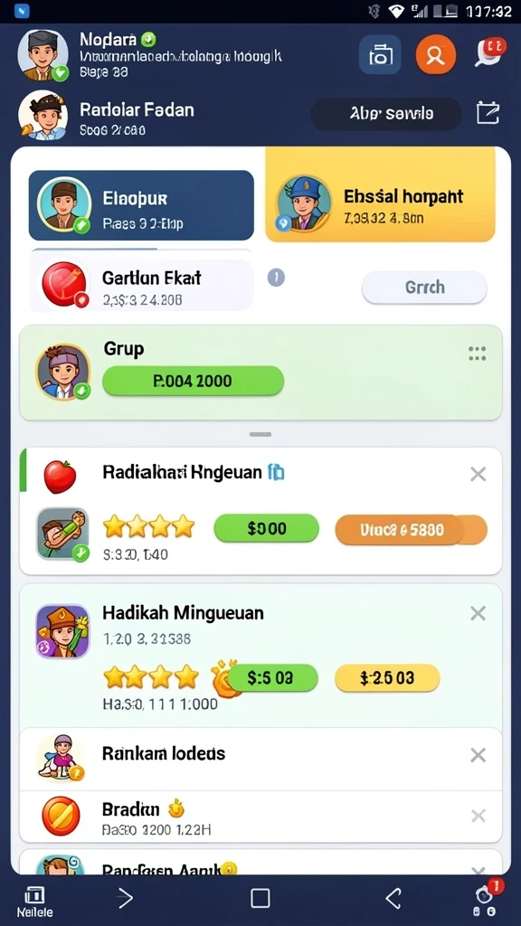 Grafis permainan yang memukau dan berwarna-warni.