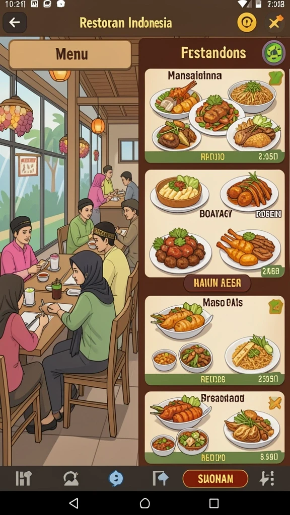 Tampilan grafis yang menarik dan penuh warna.