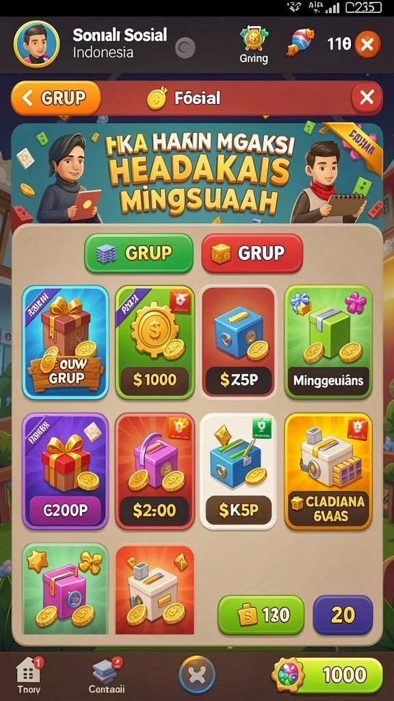 Bonus harian untuk meningkatkan peluang menang.