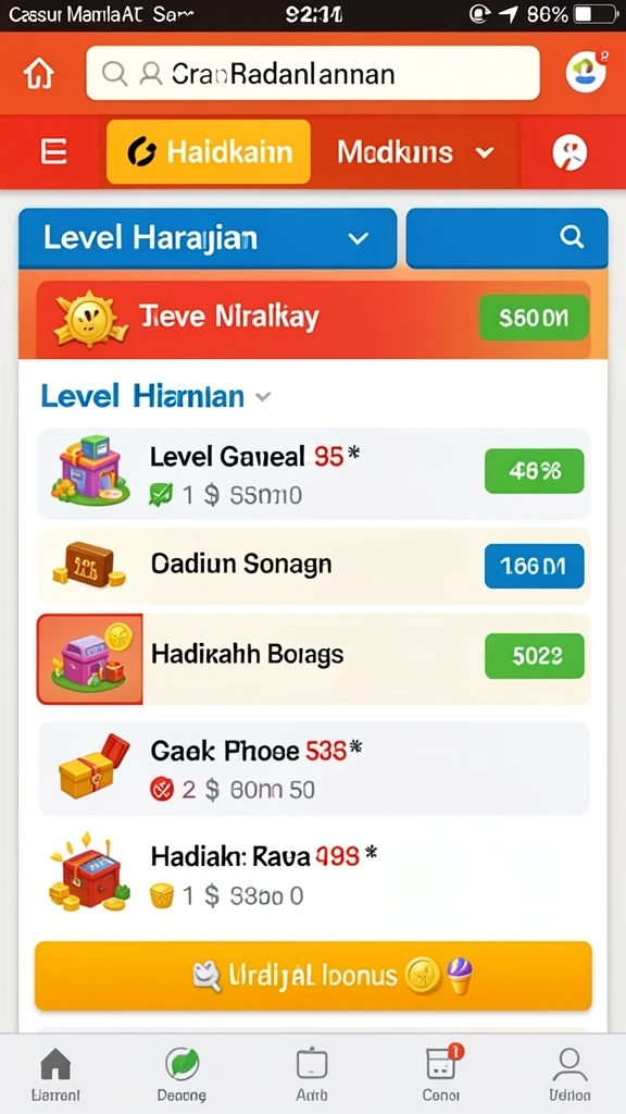 Tampilan antarmuka pengguna yang menarik.