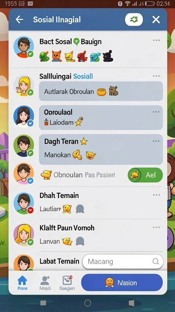 Pemandangan permainan dengan tema yang beragam.