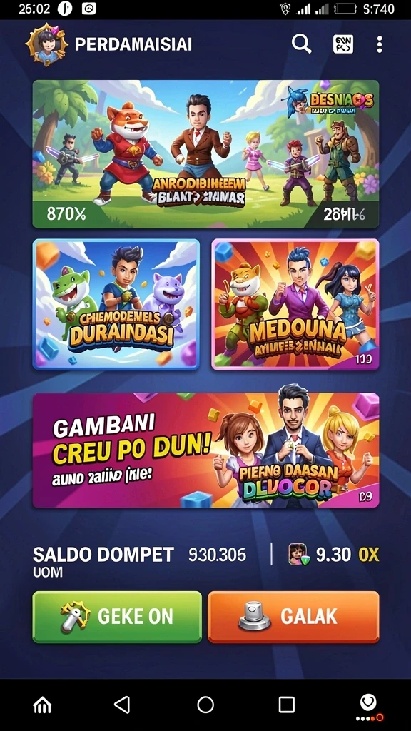 Contoh simbol wild dalam permainan.