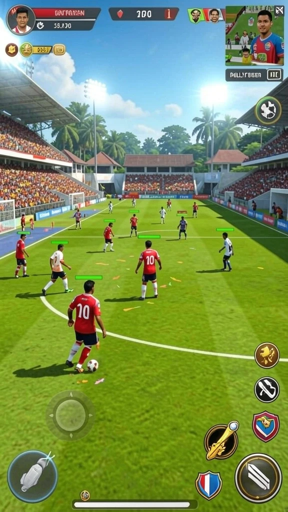 Screenshot menunjukkan pemain sedang berkompetisi dalam turnamen.