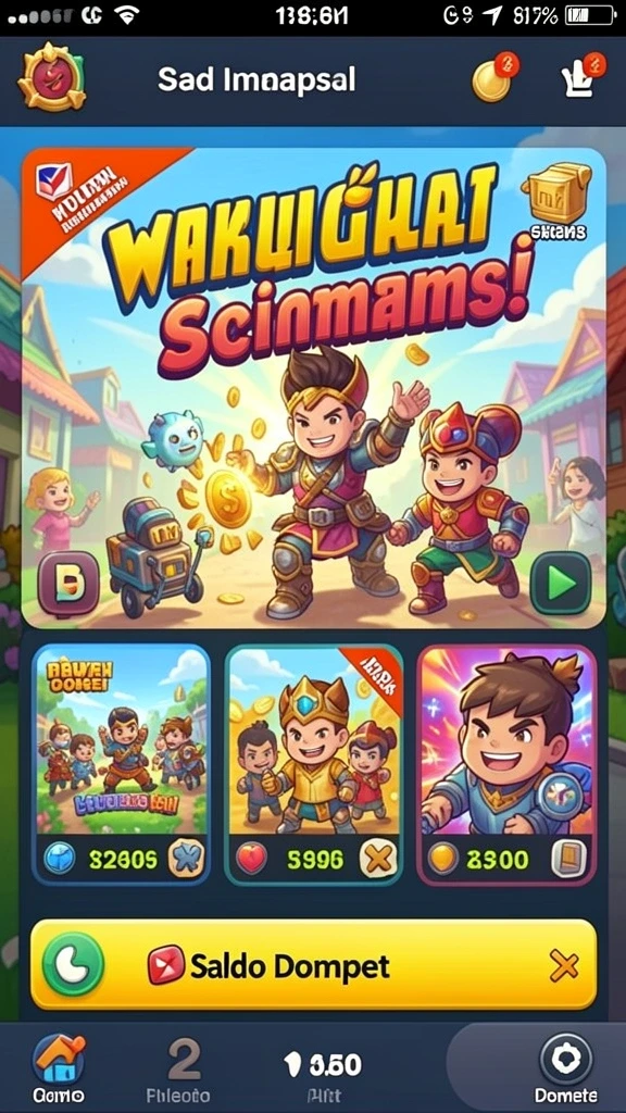 Tampilan antarmuka aplikasi WARUNGBET yang user-friendly.